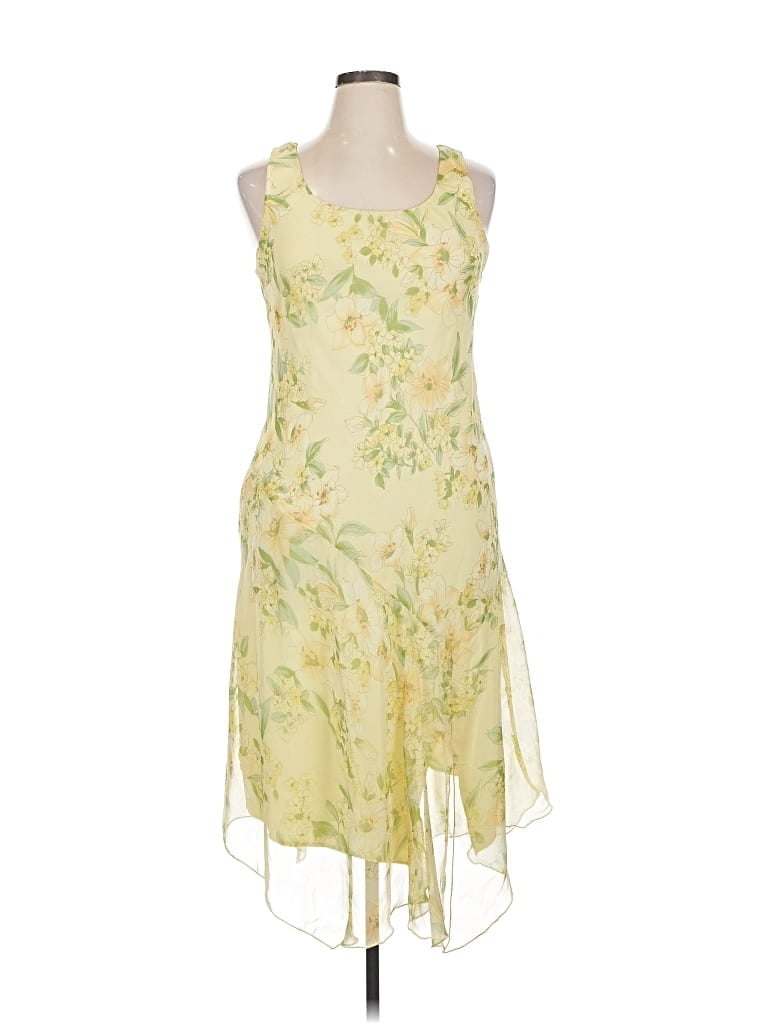 Pre-owned Dressbarn Cocktail Dress In Yellow