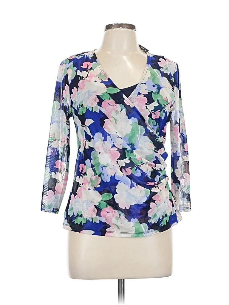 Tahari 3/4 Sleeve Blouse In Animal Print