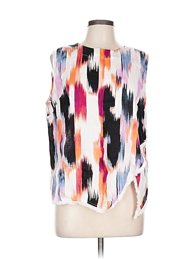 Pre-owned Dkny Sleeveless Blouse In White