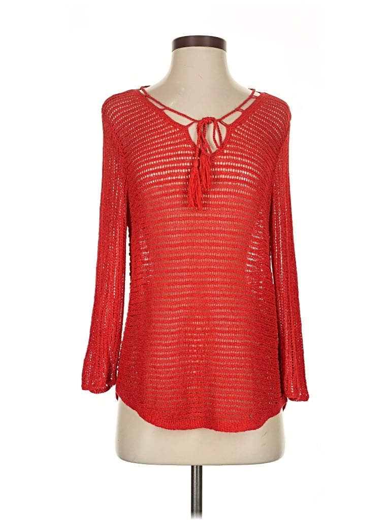 Pre-owned Chico's Pullover Sweater In Red