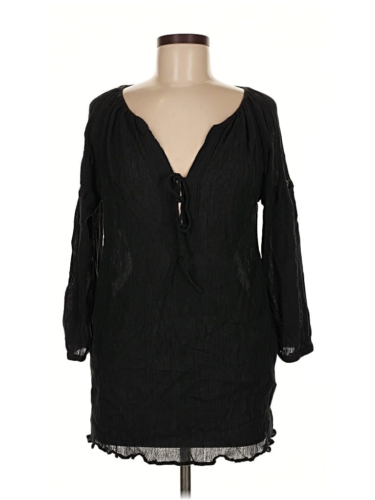 Pre-owned A.l.c Long Sleeve Blouse In Black