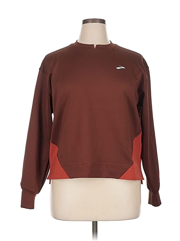 Pre-owned Brooks Sweatshirt In Brown