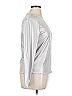 Jessica Simpson Metallic Silver Long Sleeve Blouse Size XL - photo 4