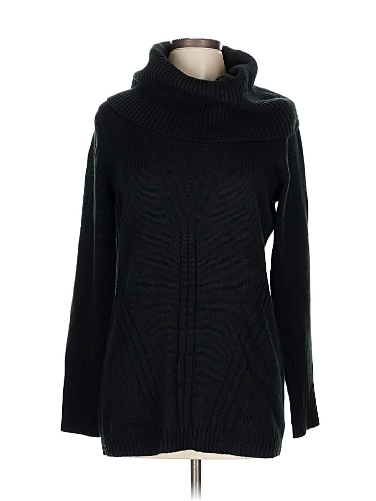 Pre-owned Tahari Turtleneck Sweater In Black
