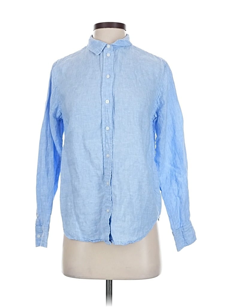 Pre-owned Everlane Long Sleeve Button Down Shirt In Blue