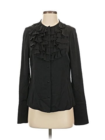 Alice + Olivia Long Sleeve Silk Top (view 1)
