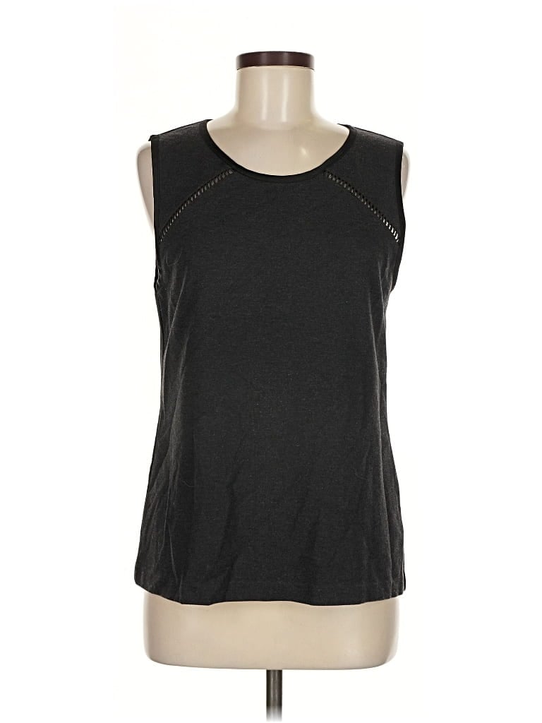 Pre-owned J.crew Factory Store Sleeveless Top Black Scoop Neck Tops