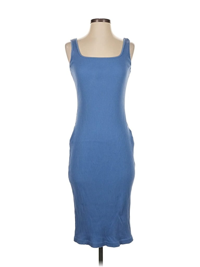 Pre-owned Uniqlo Casual Dress In Blue