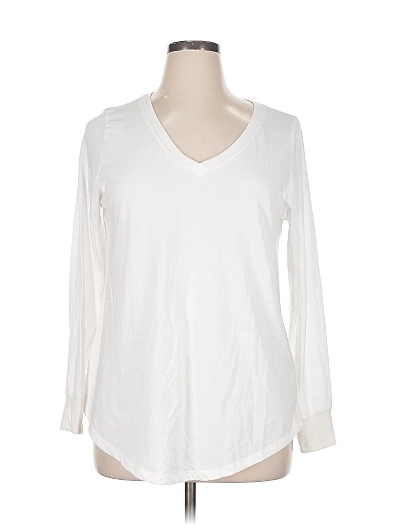 Pre-owned Torrid Long Sleeve T-shirt In White
