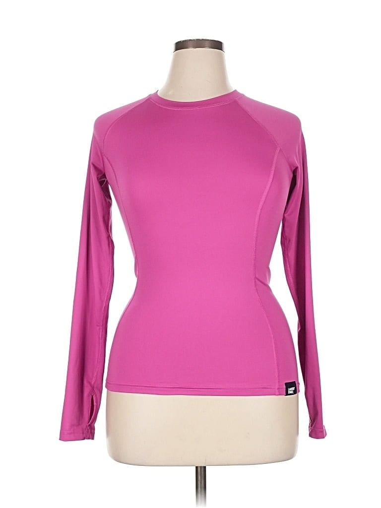 Pre-owned Lands' End Long Sleeve T-shirt In Pink