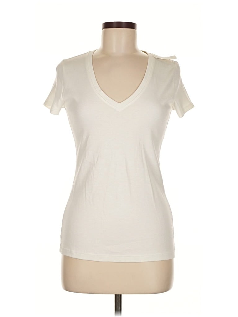 Pre-owned Banana Republic Factory Store Short Sleeve T-shirt In White