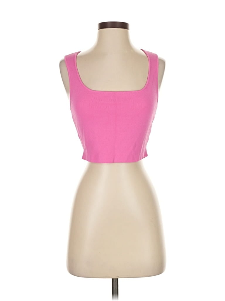 Pre-owned Year Of Ours Tank Top Pink Strapless Neckline Tops
