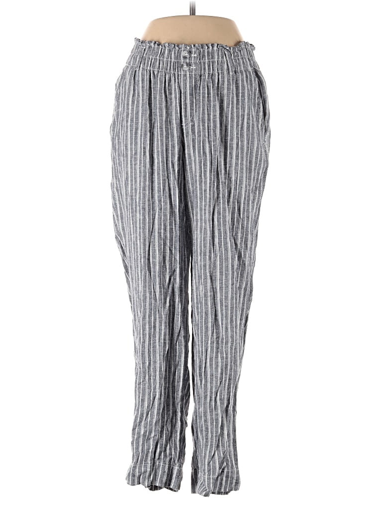 Pre-owned Briggs Linen Pants In Gray