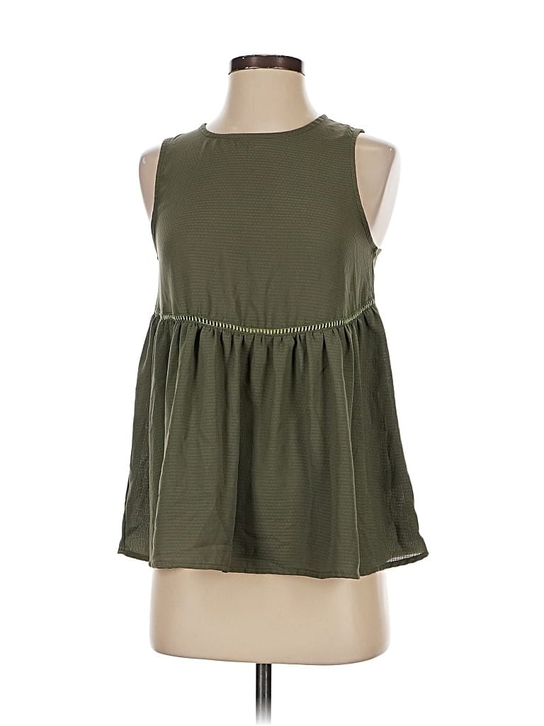Pre-owned Harlowe & Graham Sleeveless Blouse In Green