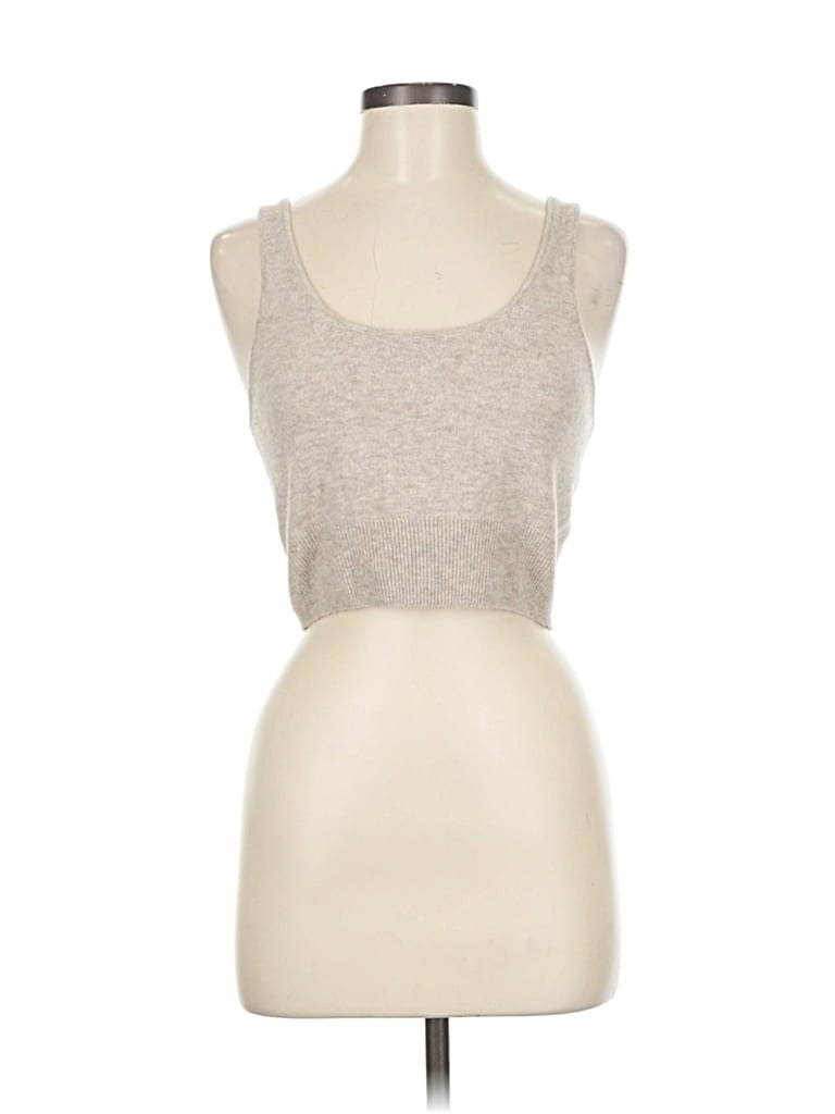 Pre-owned Gap Tank Top Silver Strapless Neckline Tops