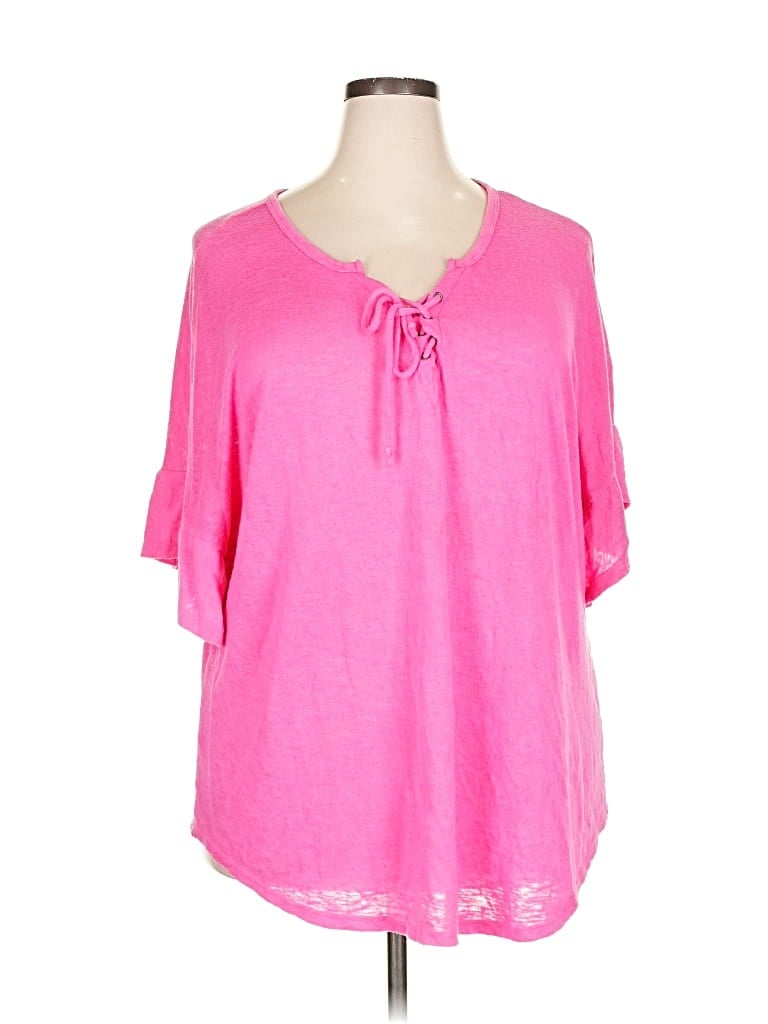 Pre-owned Lane Bryant Pullover Sweater In Pink