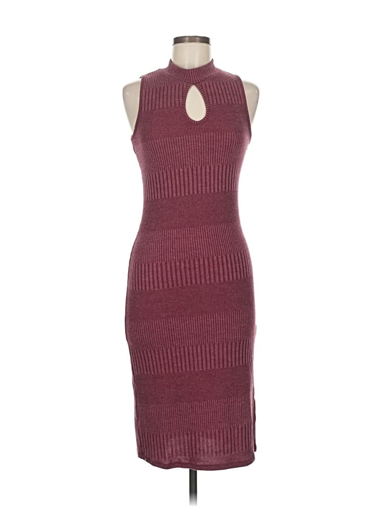 Pre-owned Assorted Brands Cocktail Dress In Burgundy