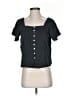 Rails 100% Cotton Black Short Sleeve Blouse Size XS - photo 1