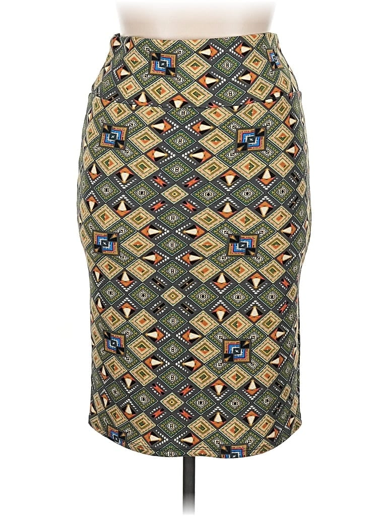 Pre-owned Lularoe Casual Skirt In Green