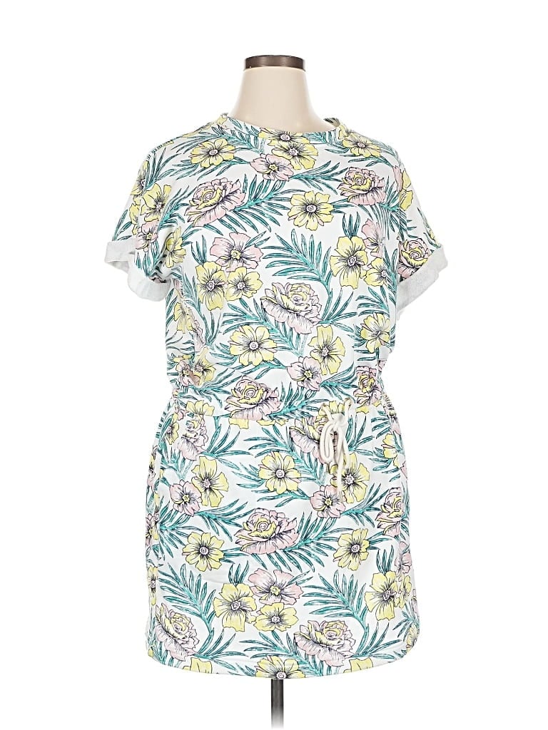 Pre-owned Lou & Grey Casual Dress In White