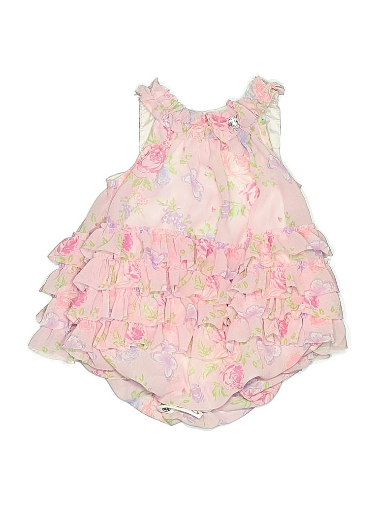 Pre-owned Blueberi Boulevard Babies' Short Sleeve Onesie In Pink