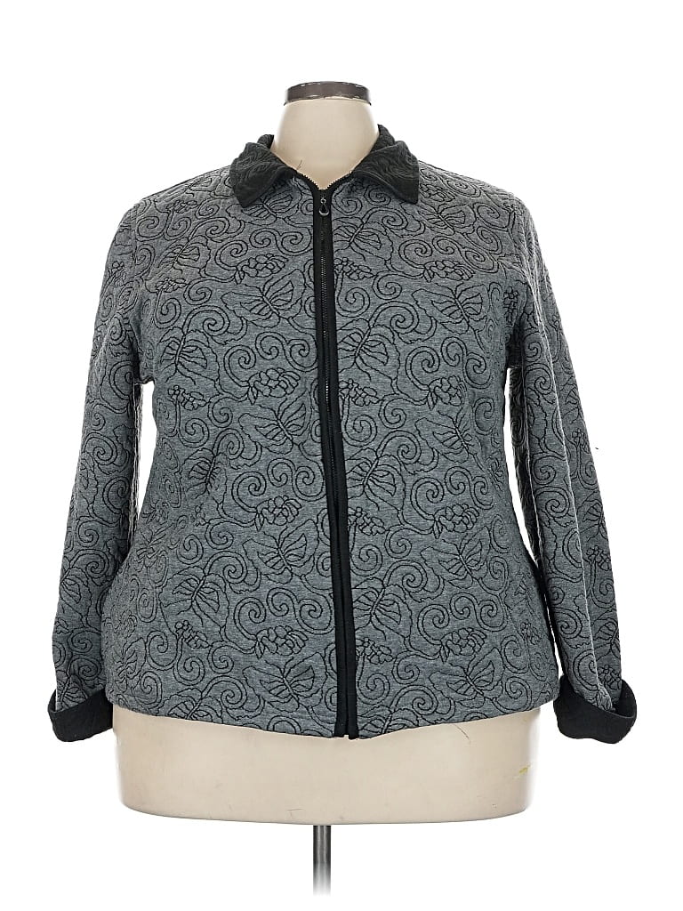 Pre-owned Alfred Dunner Jacket In Gray