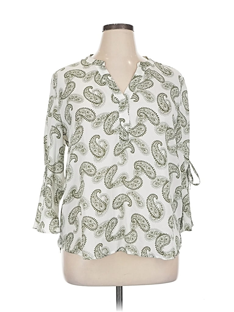 Pre-owned 41hawthorn 3/4 Sleeve Blouse In White