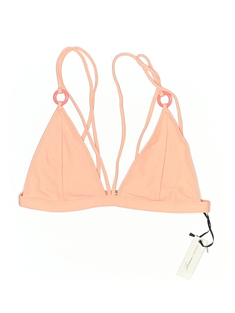 Lovers & Friends Swimsuit Top Pink Solid Pattern Swimwear In Multi