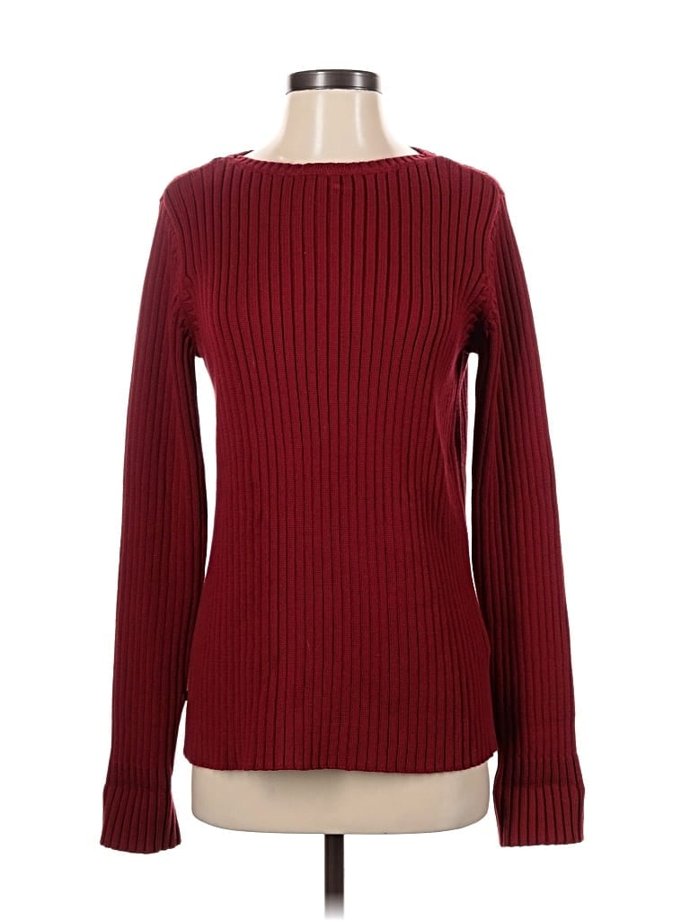 Pre-owned Polo Ralph Lauren Pullover Sweater In Burgundy