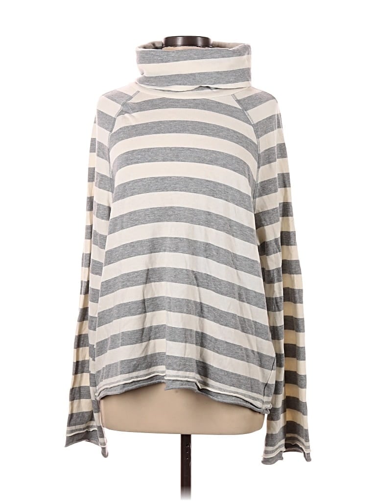 Pre-owned Michael Stars Long Sleeve Turtleneck In Gray