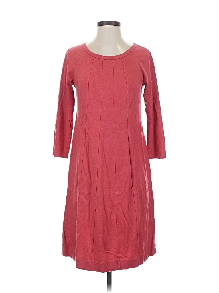 Pre-owned Jjill Casual Dress In Burgundy