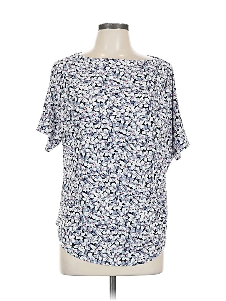 Pre-owned Ralph Lauren Short Sleeve Blouse In Blue
