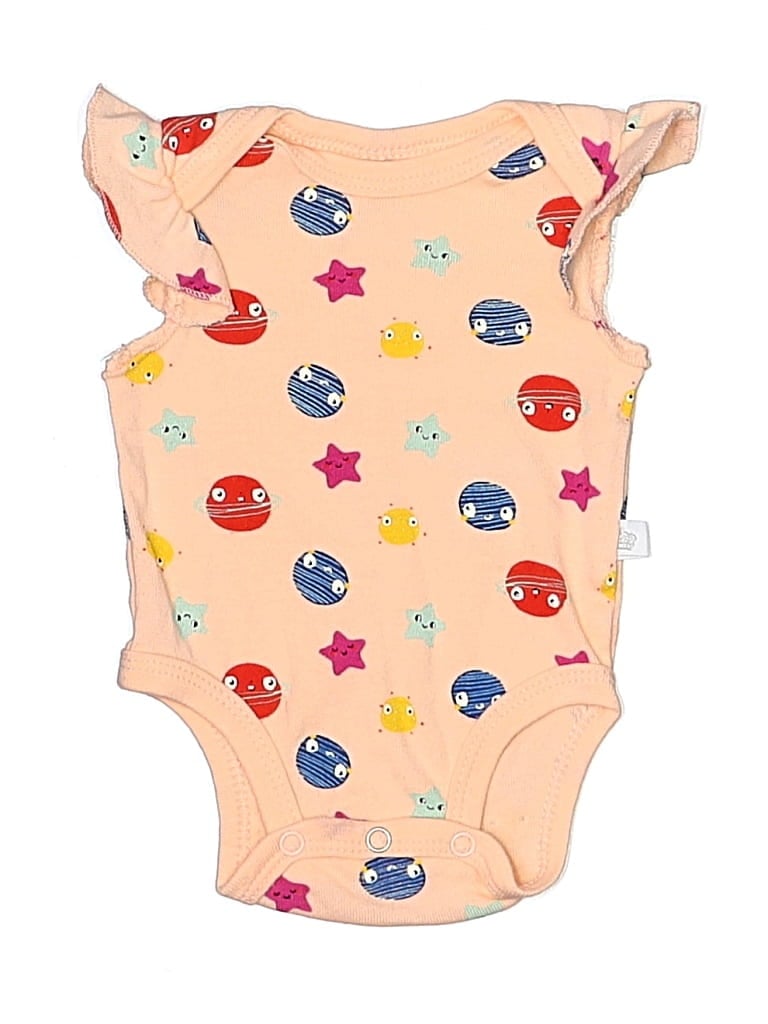 Pre-owned Rosie Pope Babies' Short Sleeve Onesie In Brown