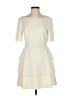 Siste's Solid Ivory Cocktail Dress Size S - photo 1