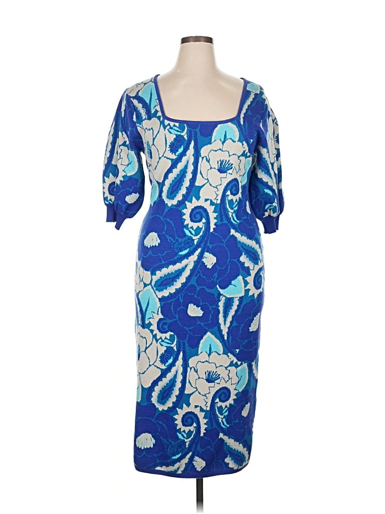 Pre-owned Farm Rio Casual Dress In Blue