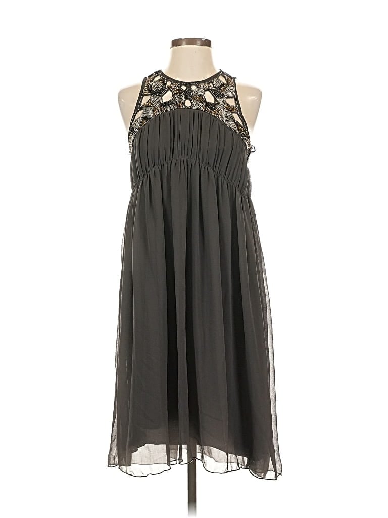 Pre-owned Zara Basic Cocktail Dress In Gray