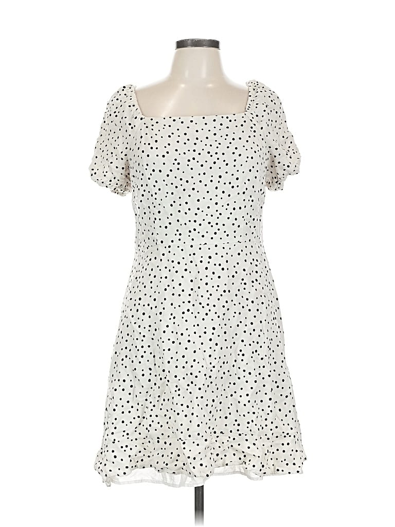 Pre-owned Ann Taylor Loft Casual Dress In White