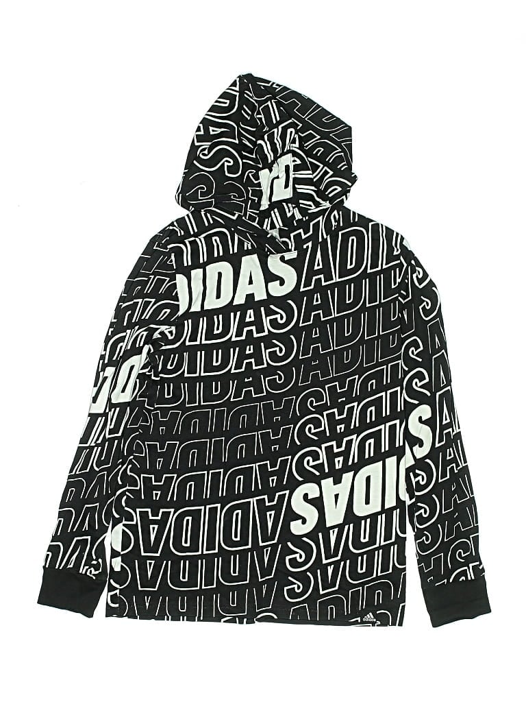 Pre-owned Adidas Originals Kids' Pullover Hoodie In Black