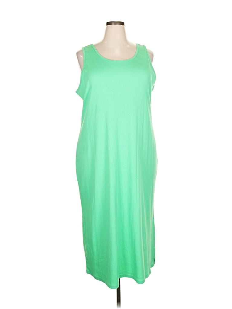 Pre-owned Terra & Sky Casual Dress In Green