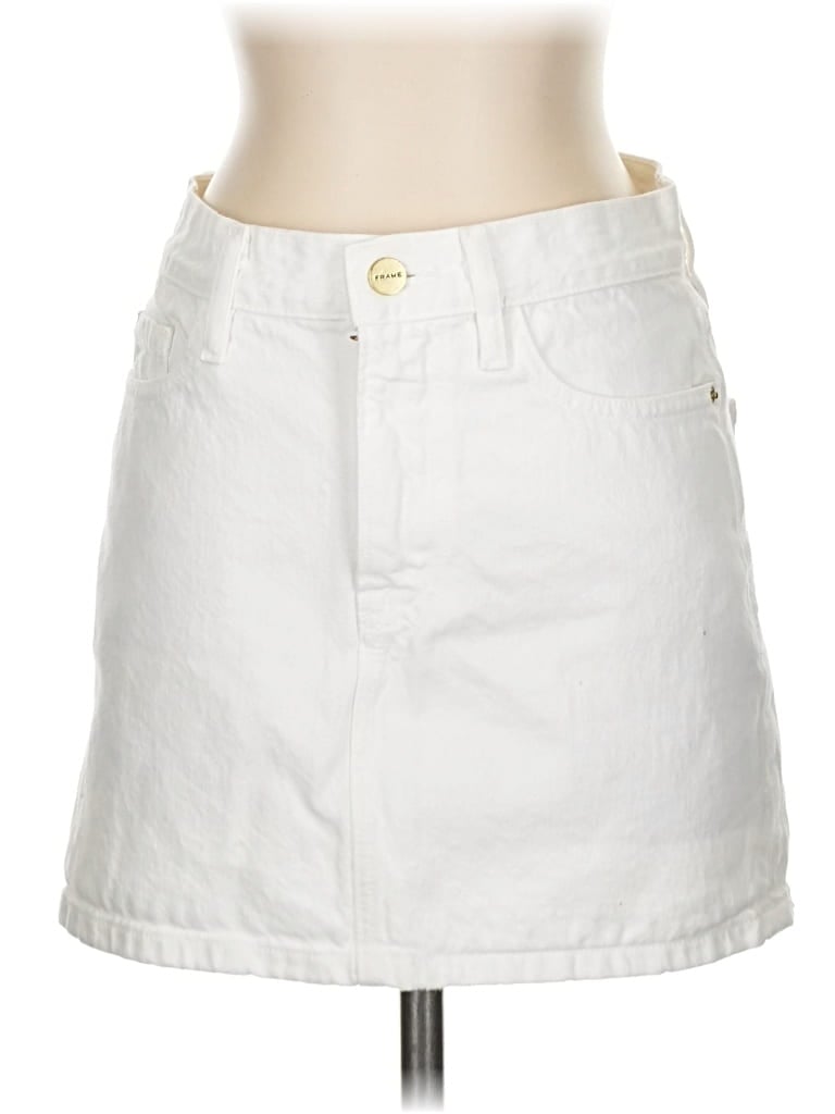 Pre-owned Frame Casual Skirt In White