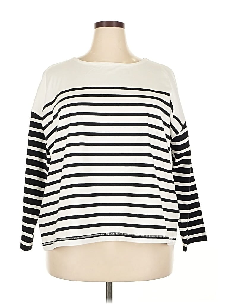 Pre-owned Maurices 3/4 Sleeve T-shirt In White