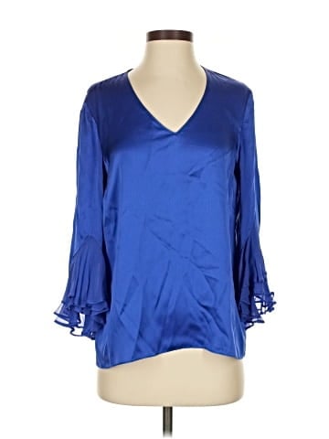 Tahari by ASL 3/4 Sleeve Silk Top (view 1)