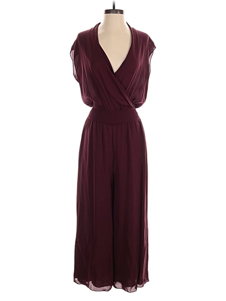 Pre-owned Theory Jumpsuit In Burgundy