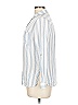 Byron Bay 100% Rayon Stripes Blue Long Sleeve Button-Down Shirt Size L - photo 5