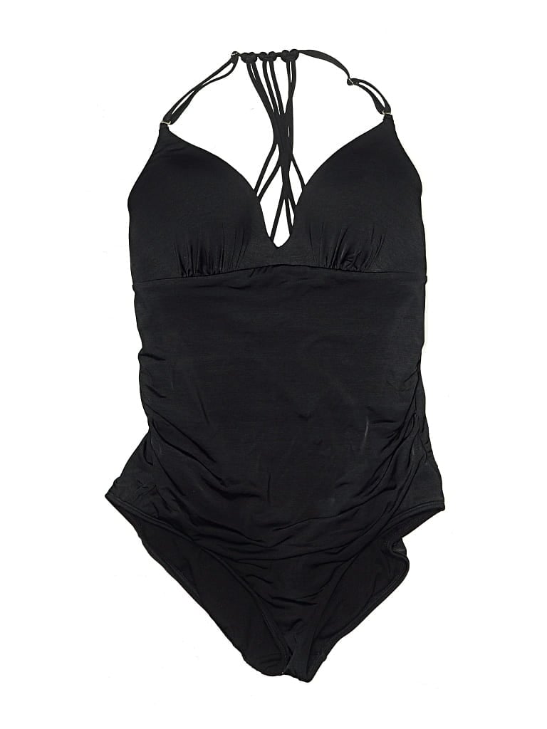 Pre-owned Athleta One Piece Swimsuit In Black
