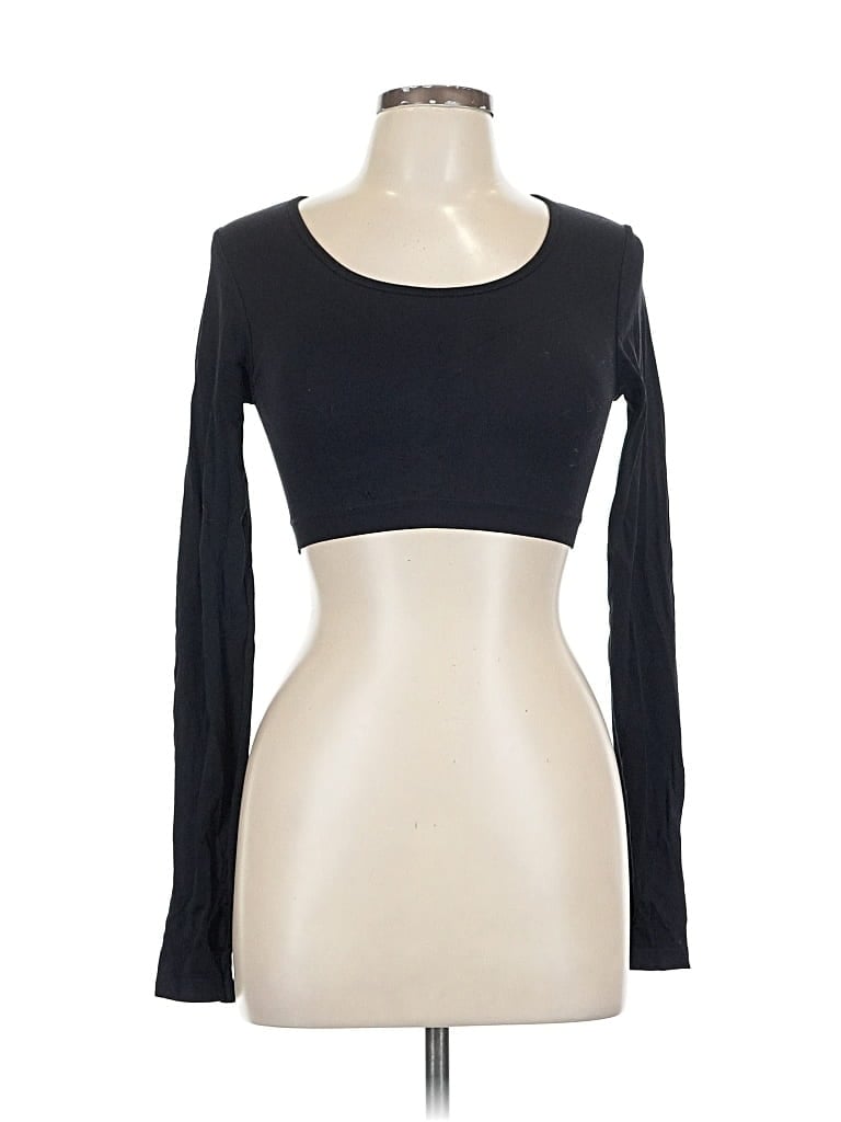 Pre-owned Unbranded Long Sleeve T-shirt In Black