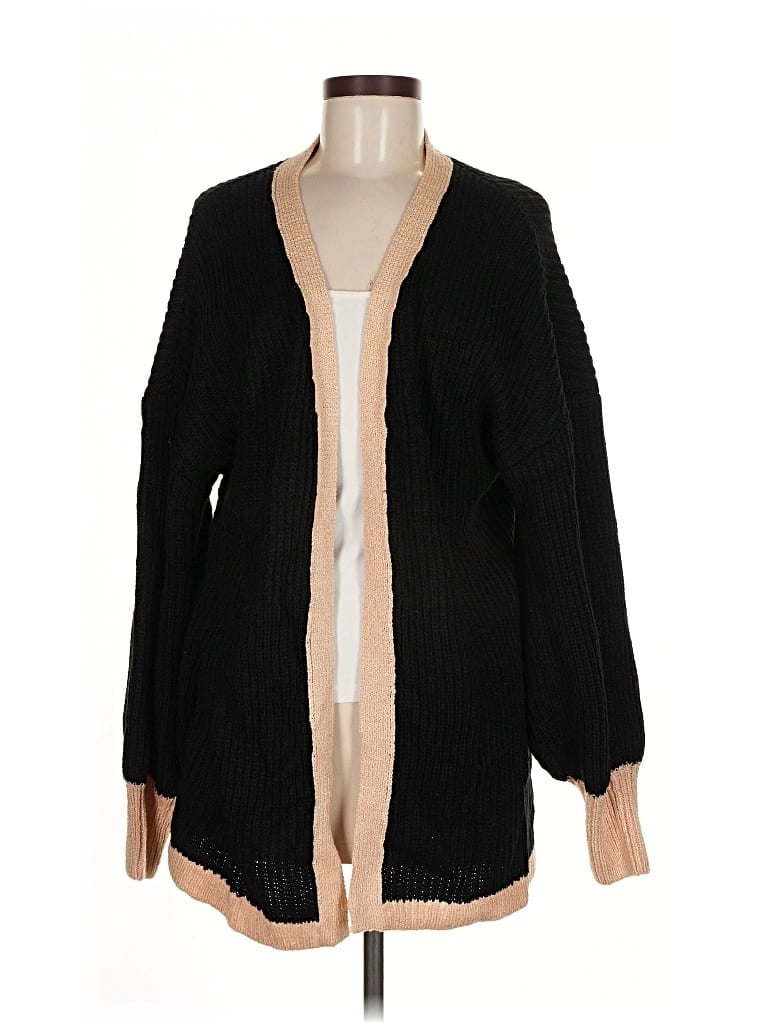 Pre-owned Unbranded Cardigan Sweater In Black