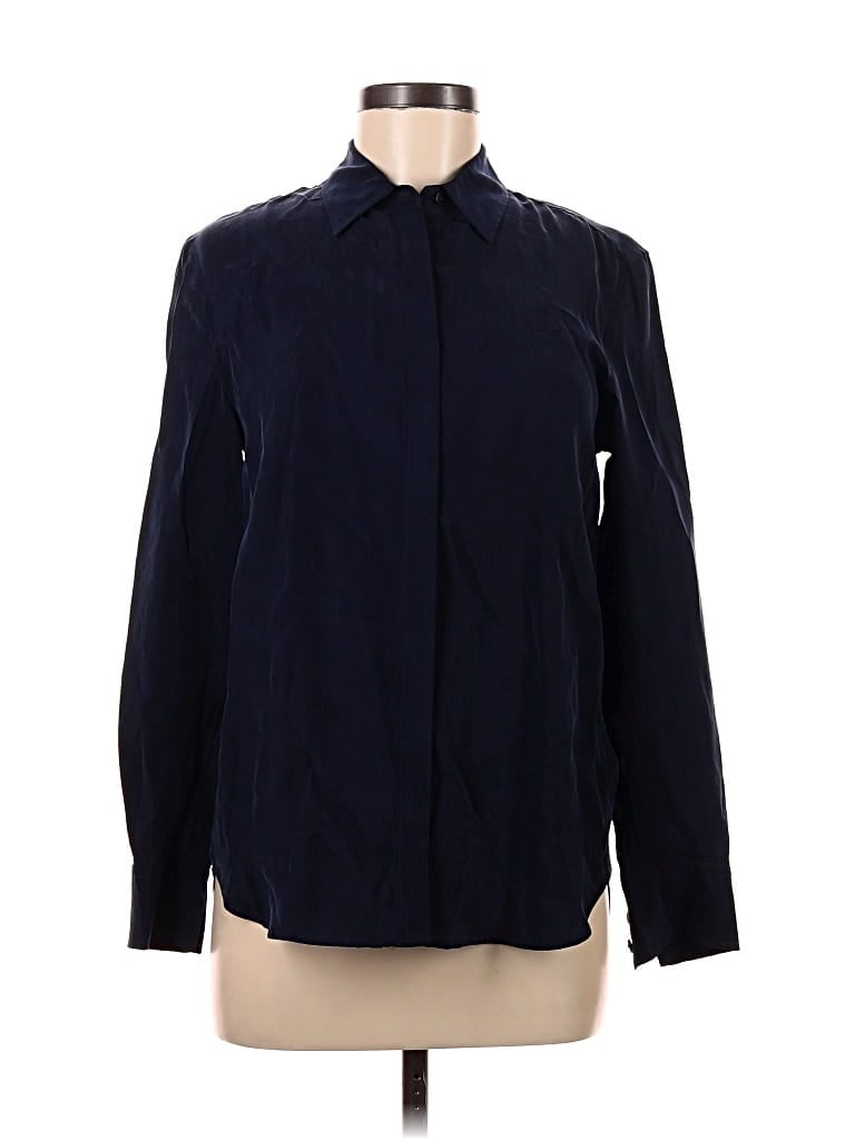 Pre-owned Adriano Goldschmied Long Sleeve Blouse In Blue