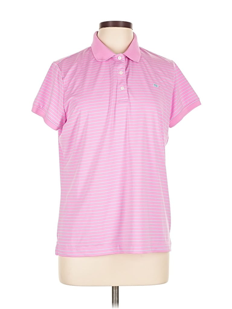 Pre-owned Vineyard Vines Short Sleeve Polo Shirt In Pink
