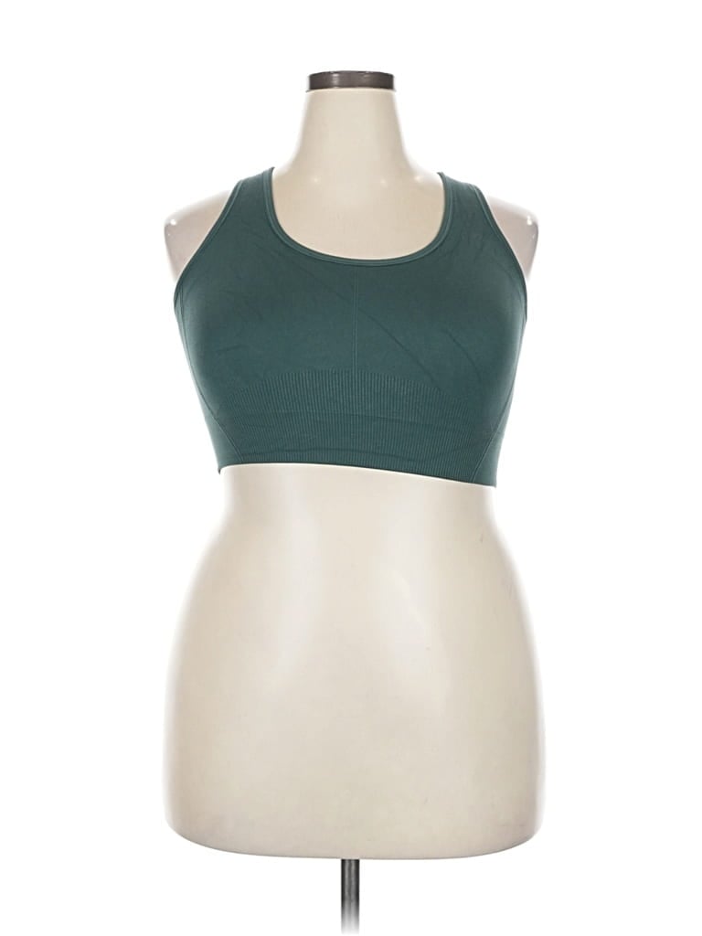 Pre-owned All In Motion Tank Top Teal Halter Neckline Tops In Blue